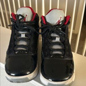 Nike Air Jordan’s Kids Black, Gray and Red Sneakers
